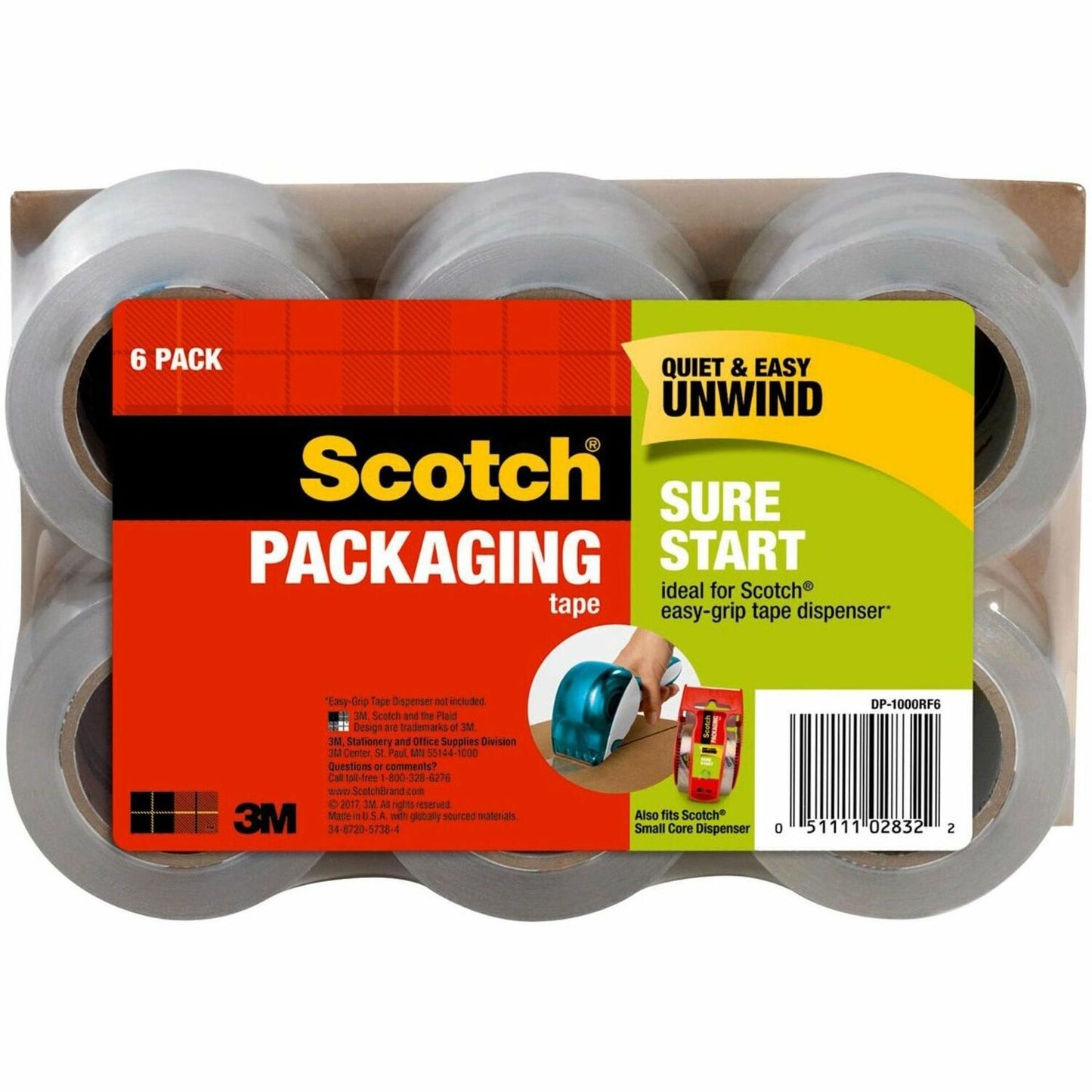 Scotch Sure Start Packaging Tape (MMMDP1000RF6)