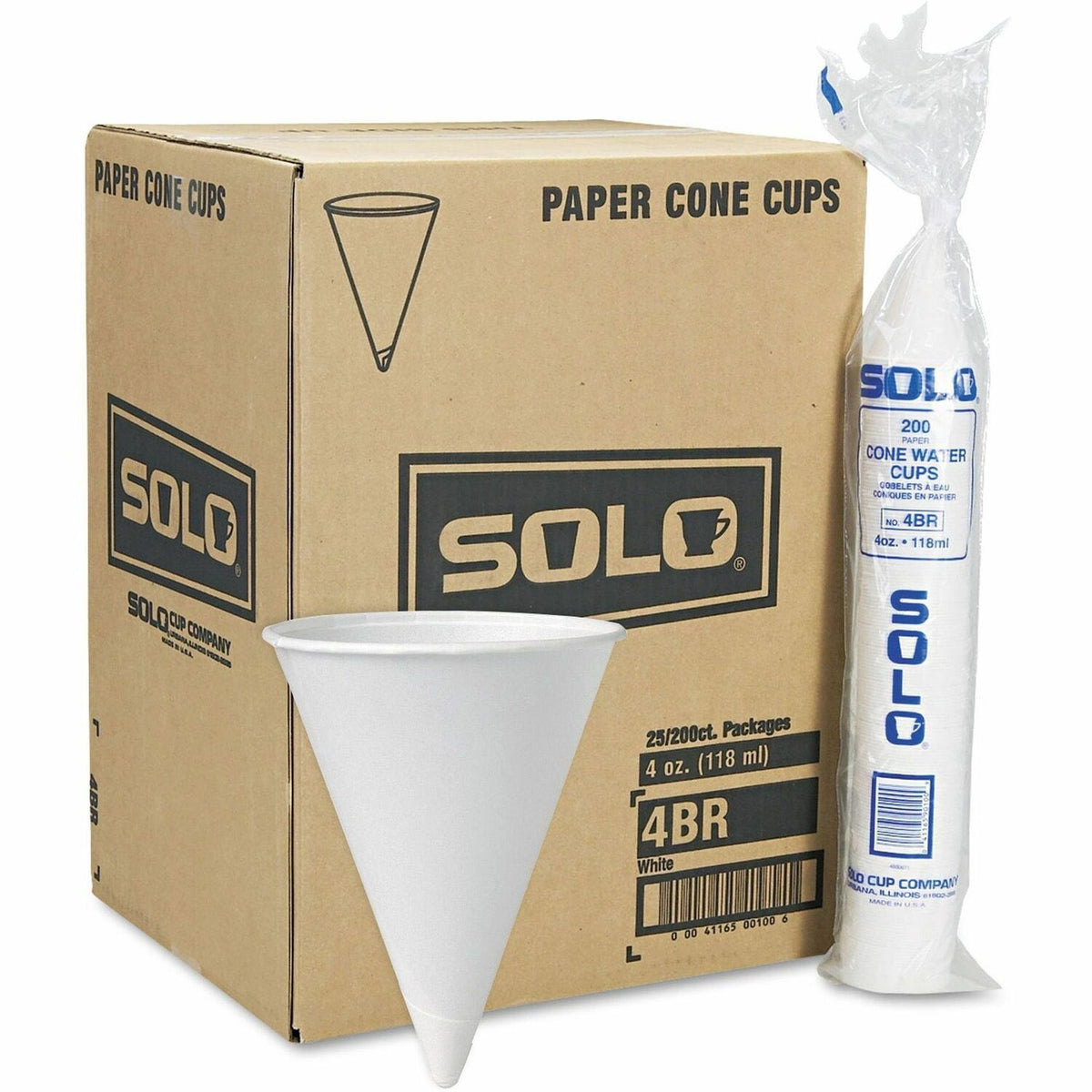 Solo Eco-Forward 4 oz Treated Paper Cone Water Cups (SCC4BR2050CT)