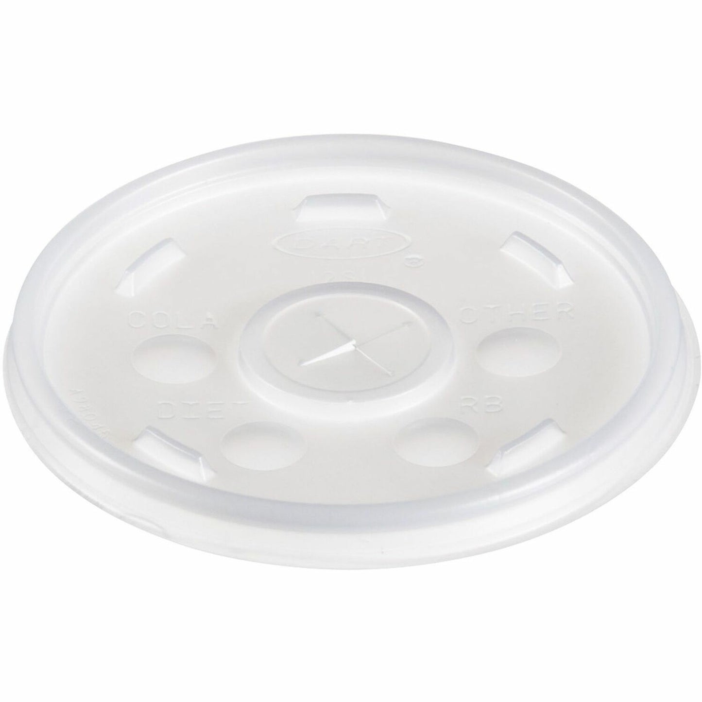 Dart Translucent Slotted Foam Cup Lids (DCC12SL)