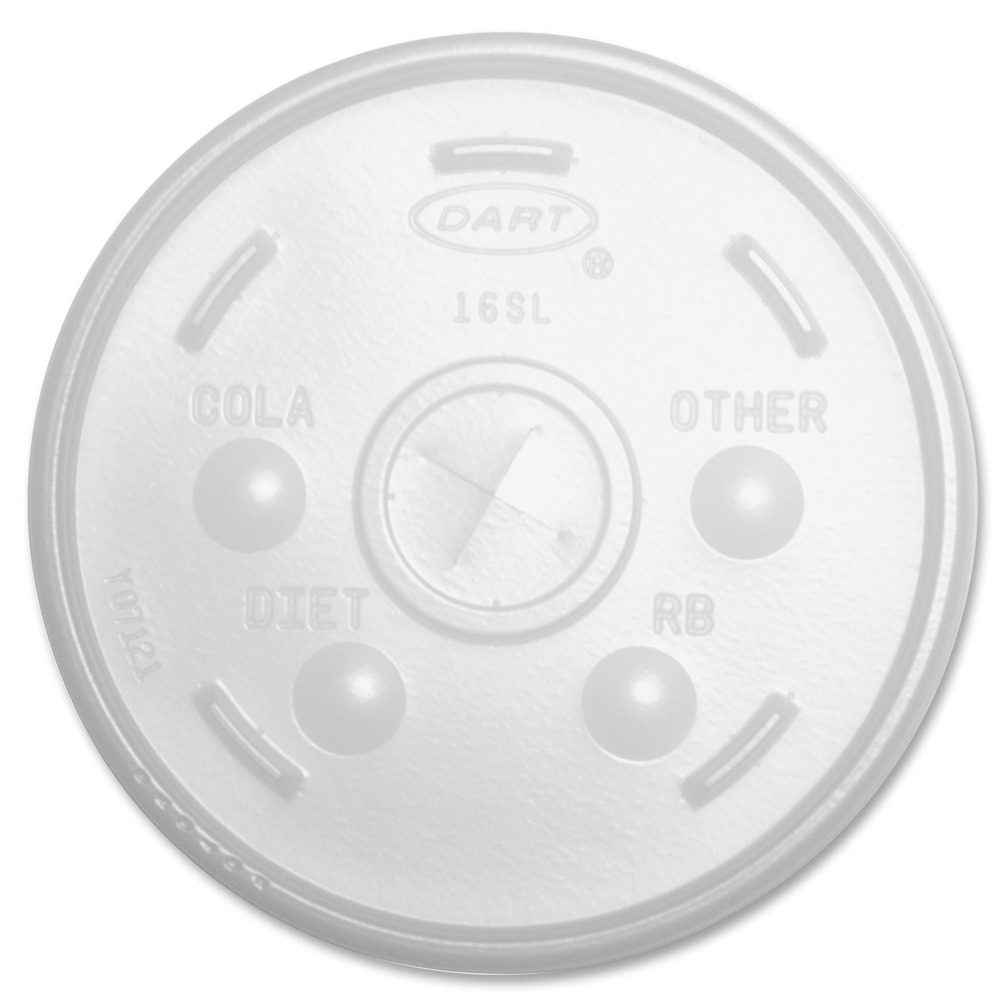 Dart Translucent Slotted Foam Cup Lids (DCC16SL)