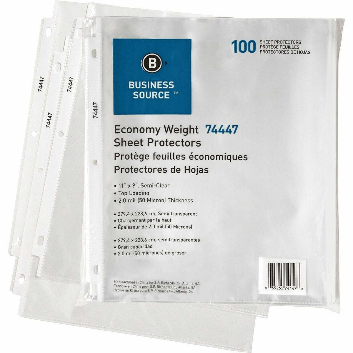 Business Source Economy Weight Sheet Protectors (BSN74447)