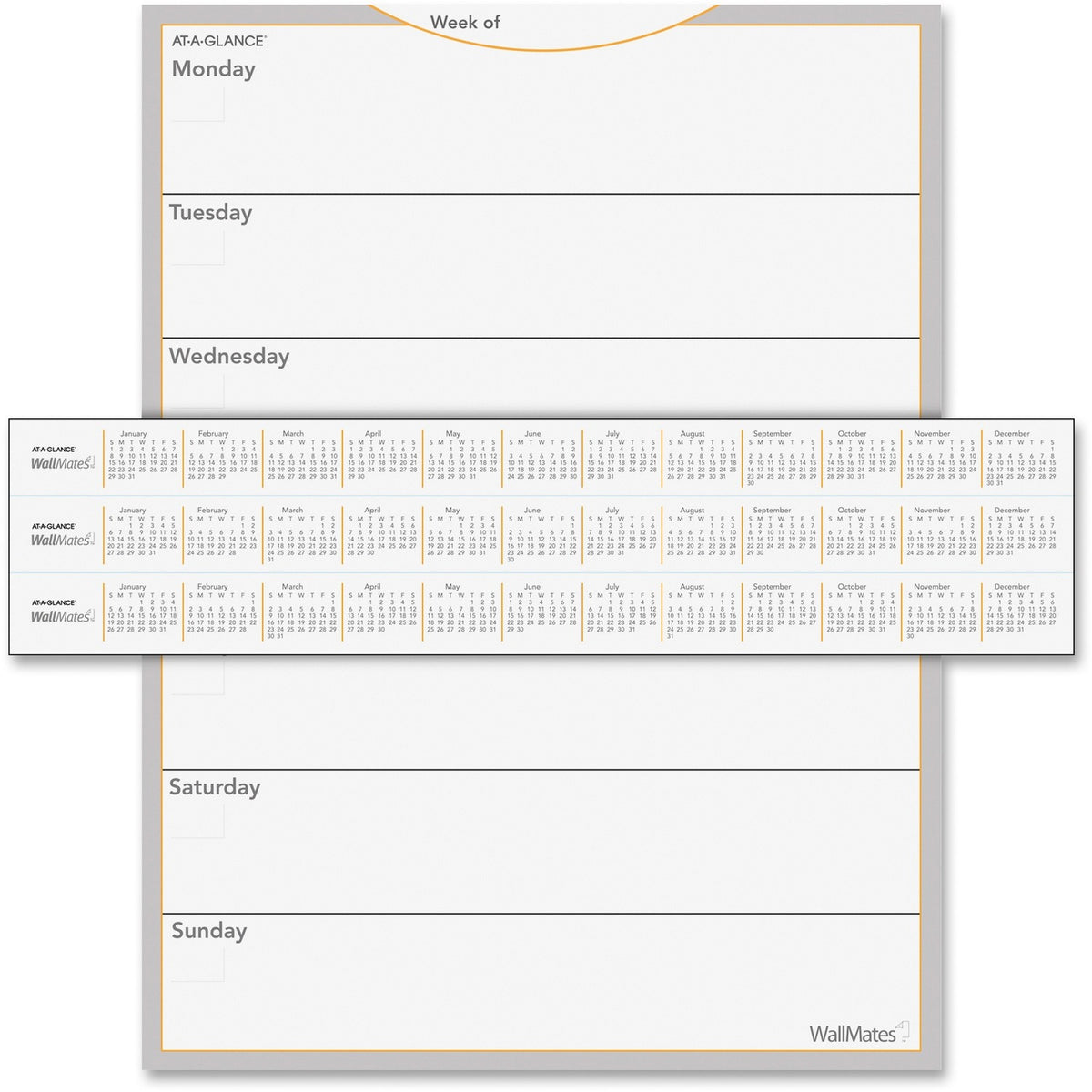 AT-A-GLANCE WallMates Self-Adhesive Dry Erase Weekly Plan Surface (AAGAW503028)