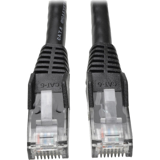Eaton Tripp Lite Series Cat6 Gigabit Snagless Molded (UTP) Ethernet Cable (RJ45 M/M), PoE, Black, 50 ft. (15.24 m) (N201050BK)