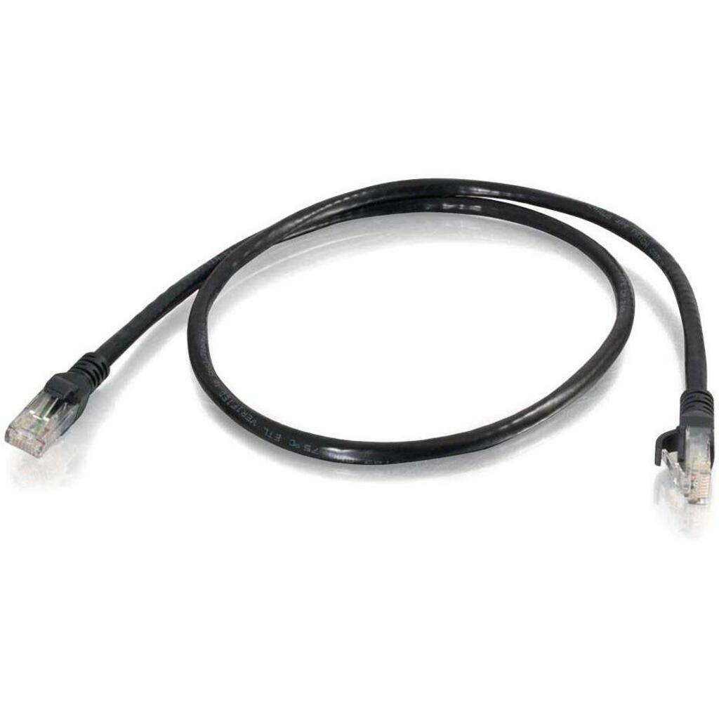 C2G 3ft Black Snagless Cat6 Cable (10291)