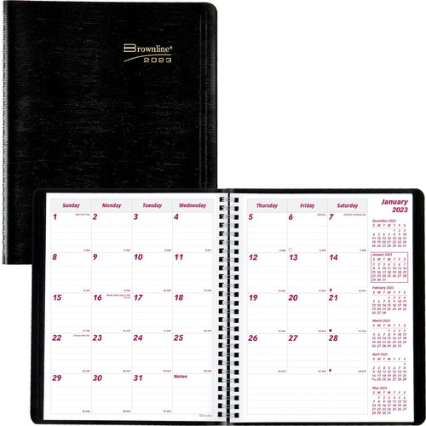 Brownline Monthly Planner (REDCB1200BLK)