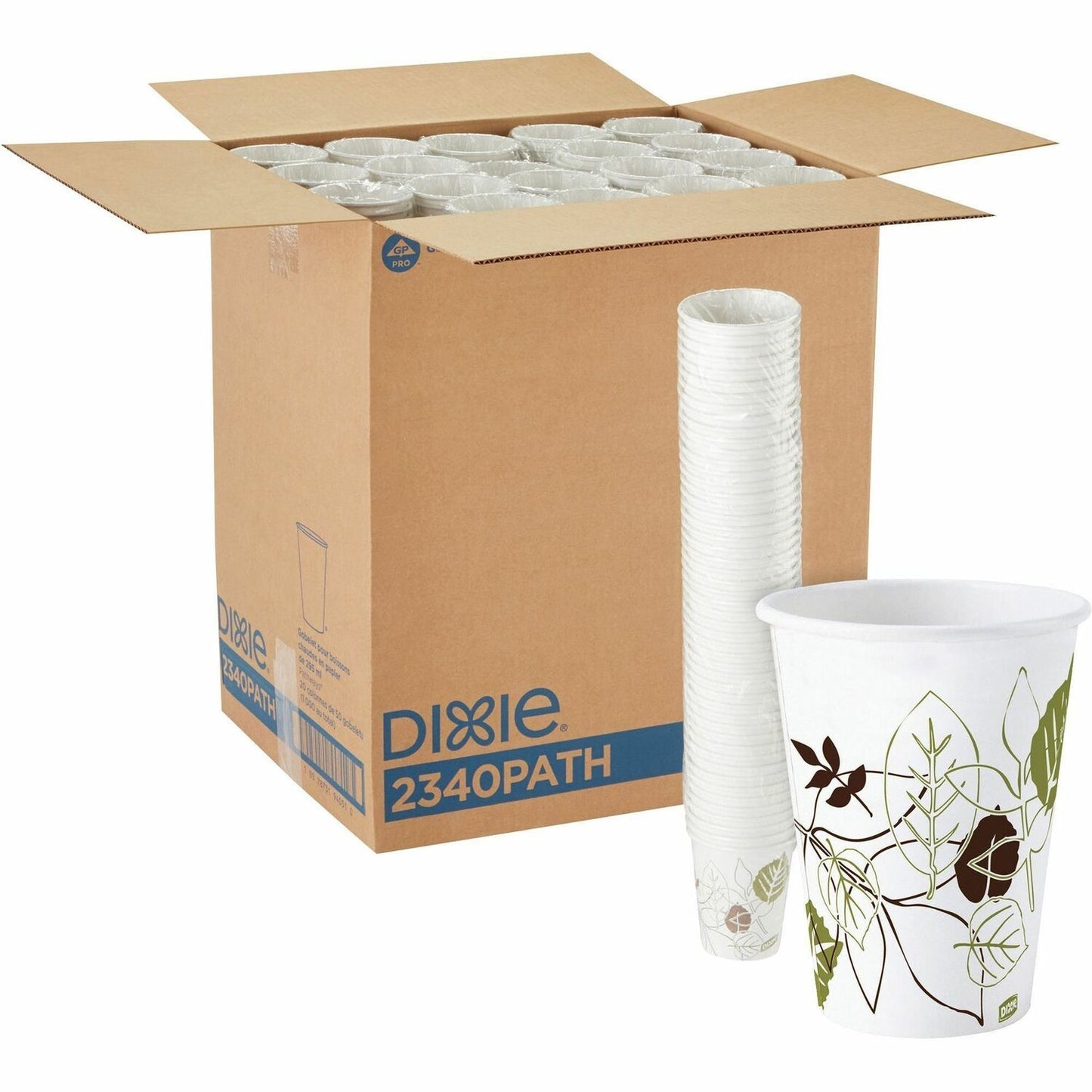 Dixie Pathways 10 oz Paper Hot Cups By GP Pro (DXE2340PATH)