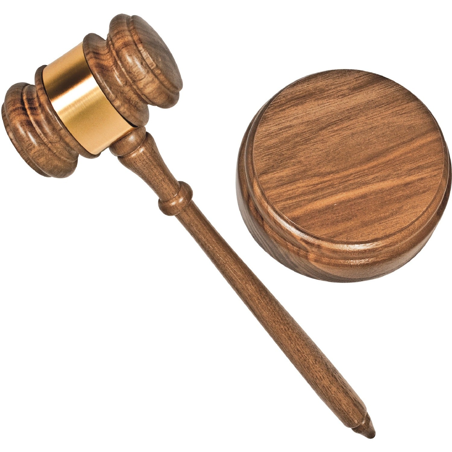 Advantus Gavel Set with Sound Block and Brass Band (AVT60001)
