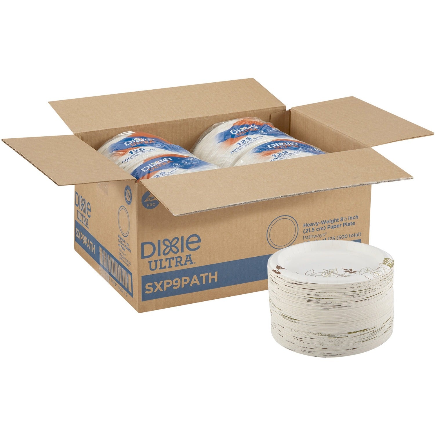 Dixie Ultra Pathways 8-1/2" Heavyweight Paper Plates by GP Pro (DXESXP9PATH)