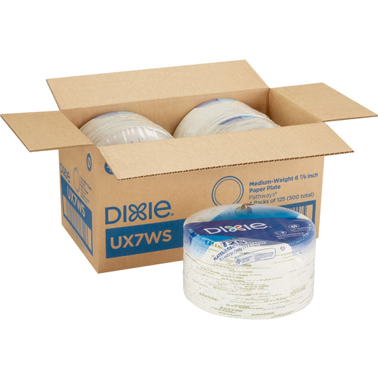 Dixie Pathways 7" Medium-weight Paper Plates by GP Pro (DXEUX7WS)