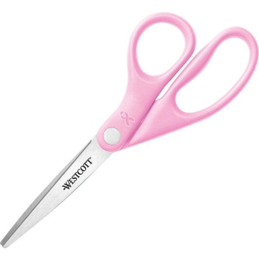 Westcott 8" Breast Cancer Awareness Straight Scissors (ACM15387)