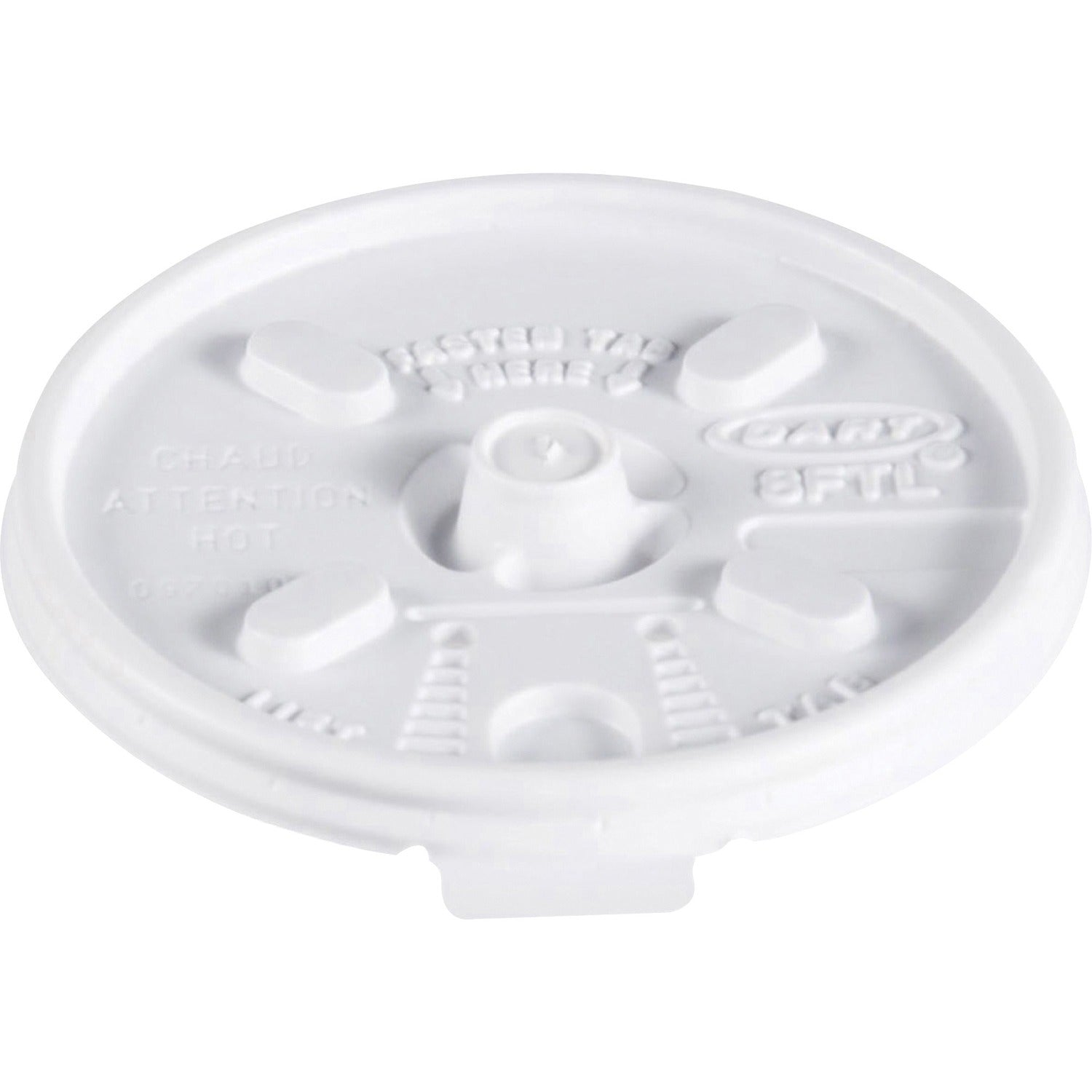 Dart Lids for Foam Cups and Containers (DCC8FTL)