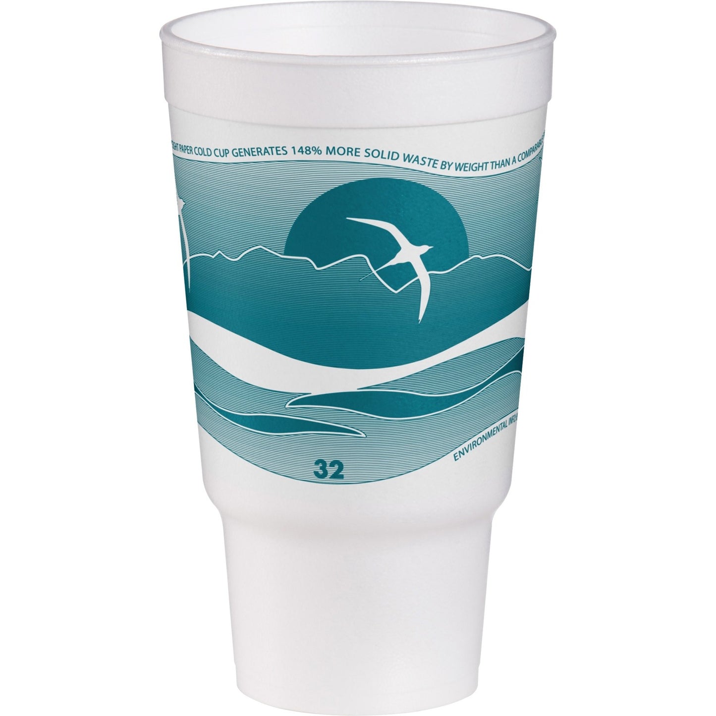 Dart 32 oz Horizon Design Foam Pedestal Cups (DCC32AJ20H)