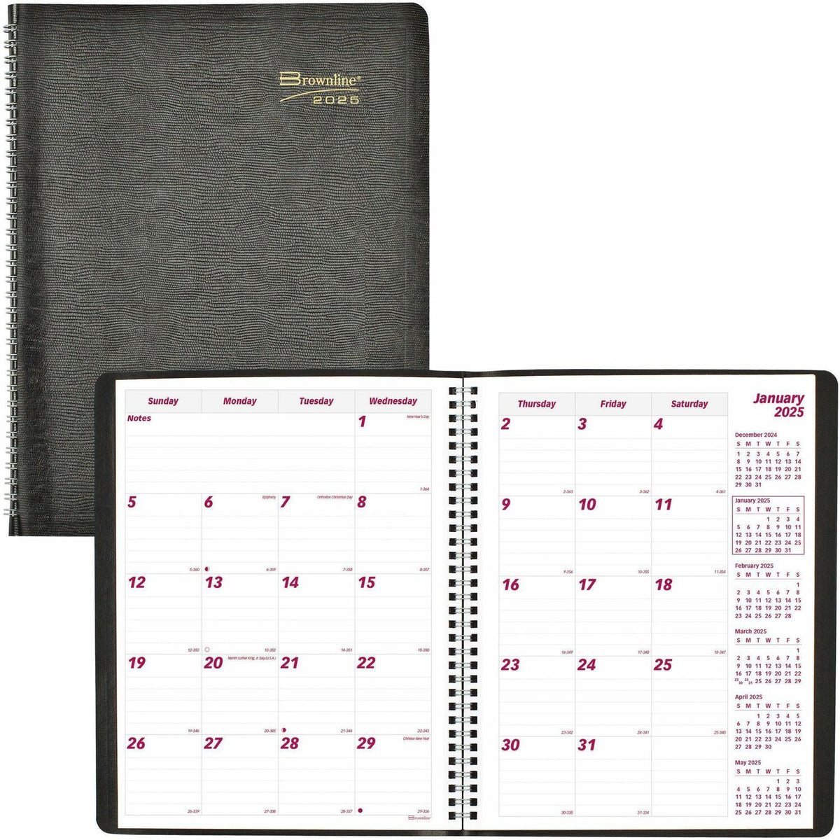 Brownline Monthly Planner (REDCB1262BLK)
