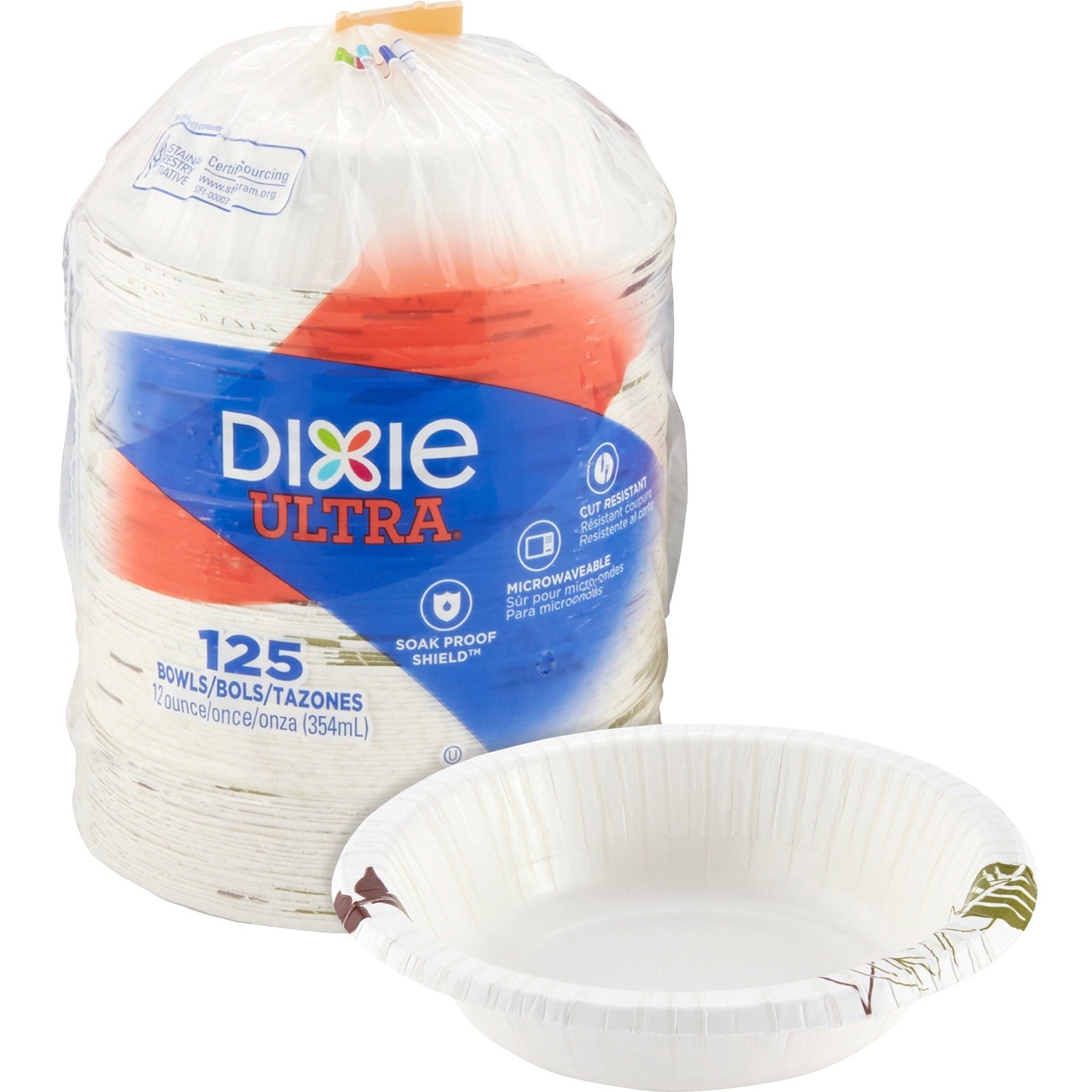 Dixie Ultra Pathways 12 oz Heavyweight Paper Bowls by GP Pro (DXESXB12WSPK)