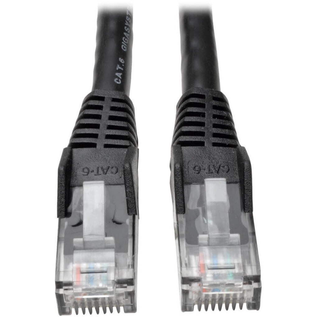 Eaton Tripp Lite Series Cat6 Gigabit Snagless Molded (UTP) Ethernet Cable (RJ45 M/M), PoE, Black, 100 ft. (30.5 m) (N201100BK)