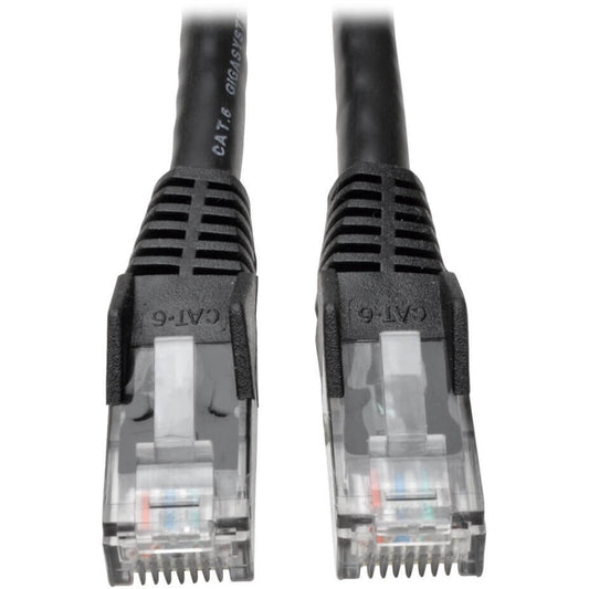 Eaton Tripp Lite Series Cat6 Gigabit Snagless Molded (UTP) Ethernet Cable (RJ45 M/M), PoE, Black, 100 ft. (30.5 m) (N201100BK)