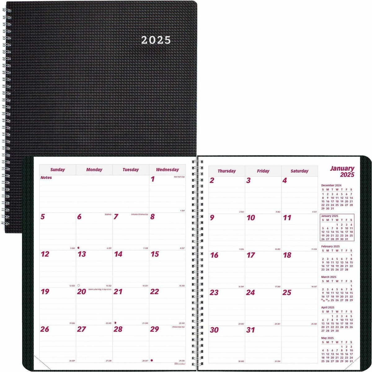 Brownline Monthly Planner (REDCB1262VBLK)