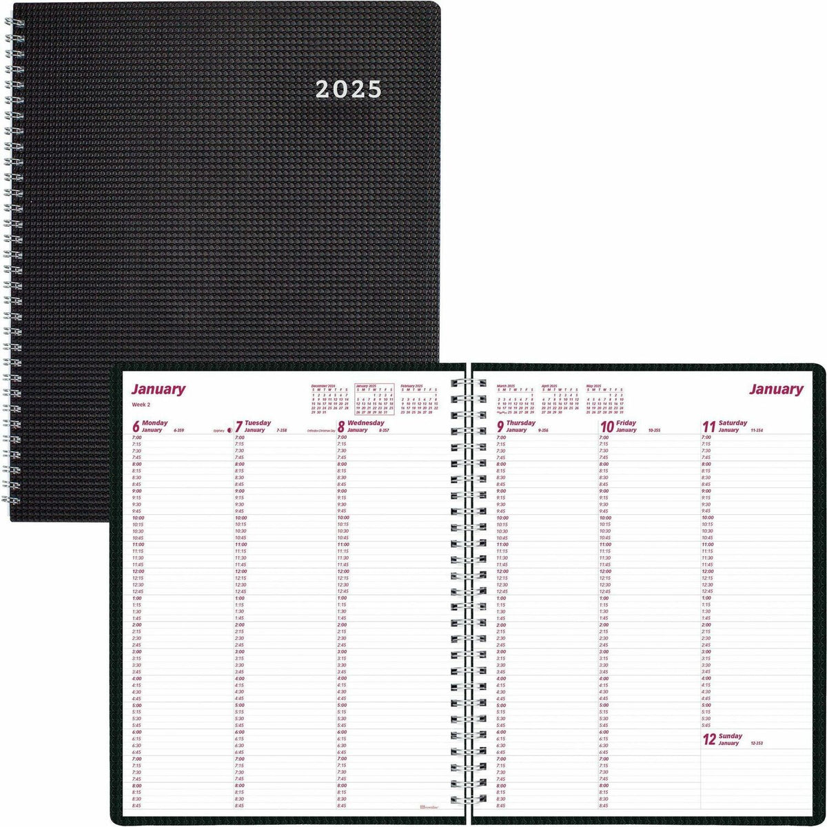 Brownline DuraFlex Weekly Planner (REDCB950VBLK)