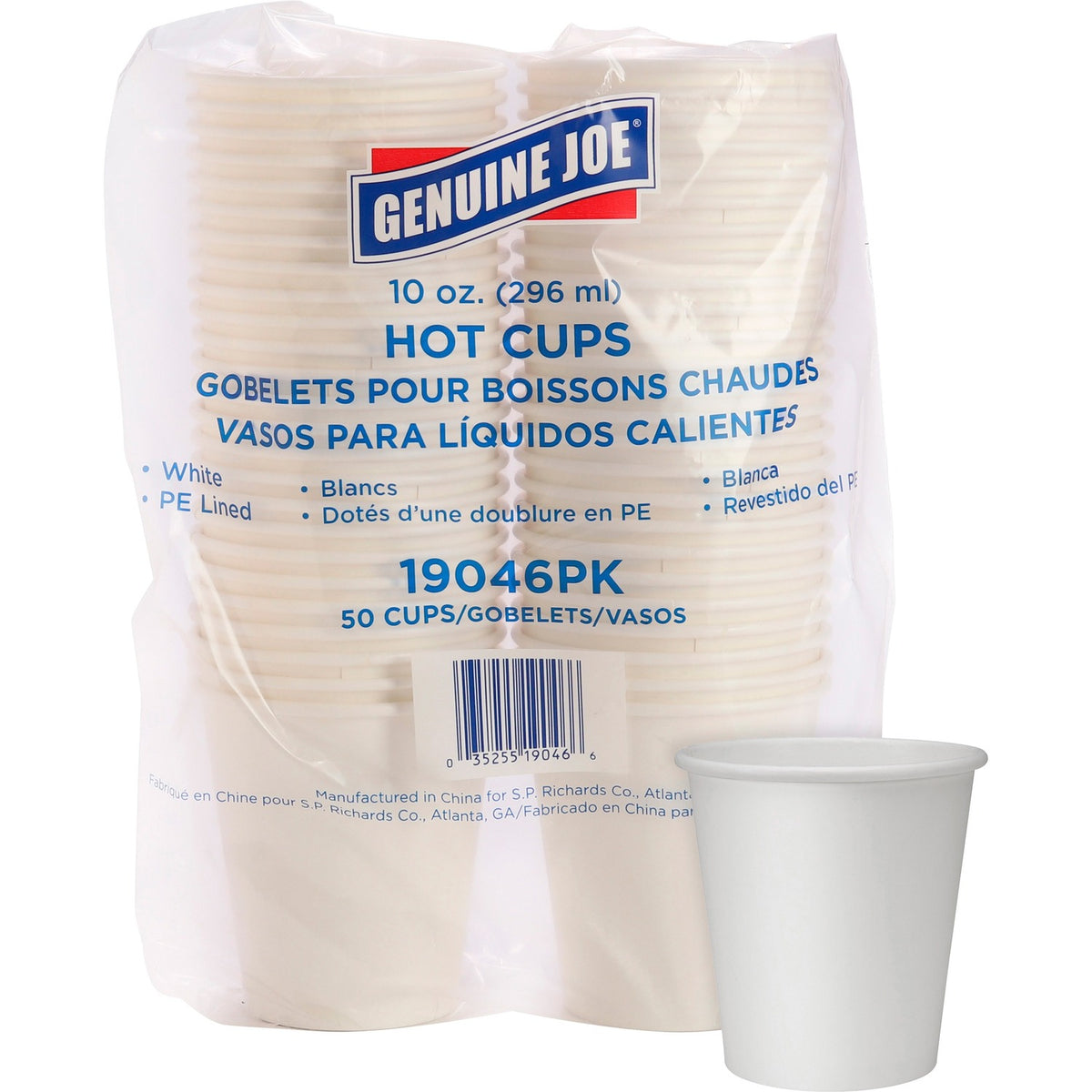 Genuine Joe 10 oz Disposable Hot Cups (GJO19046)