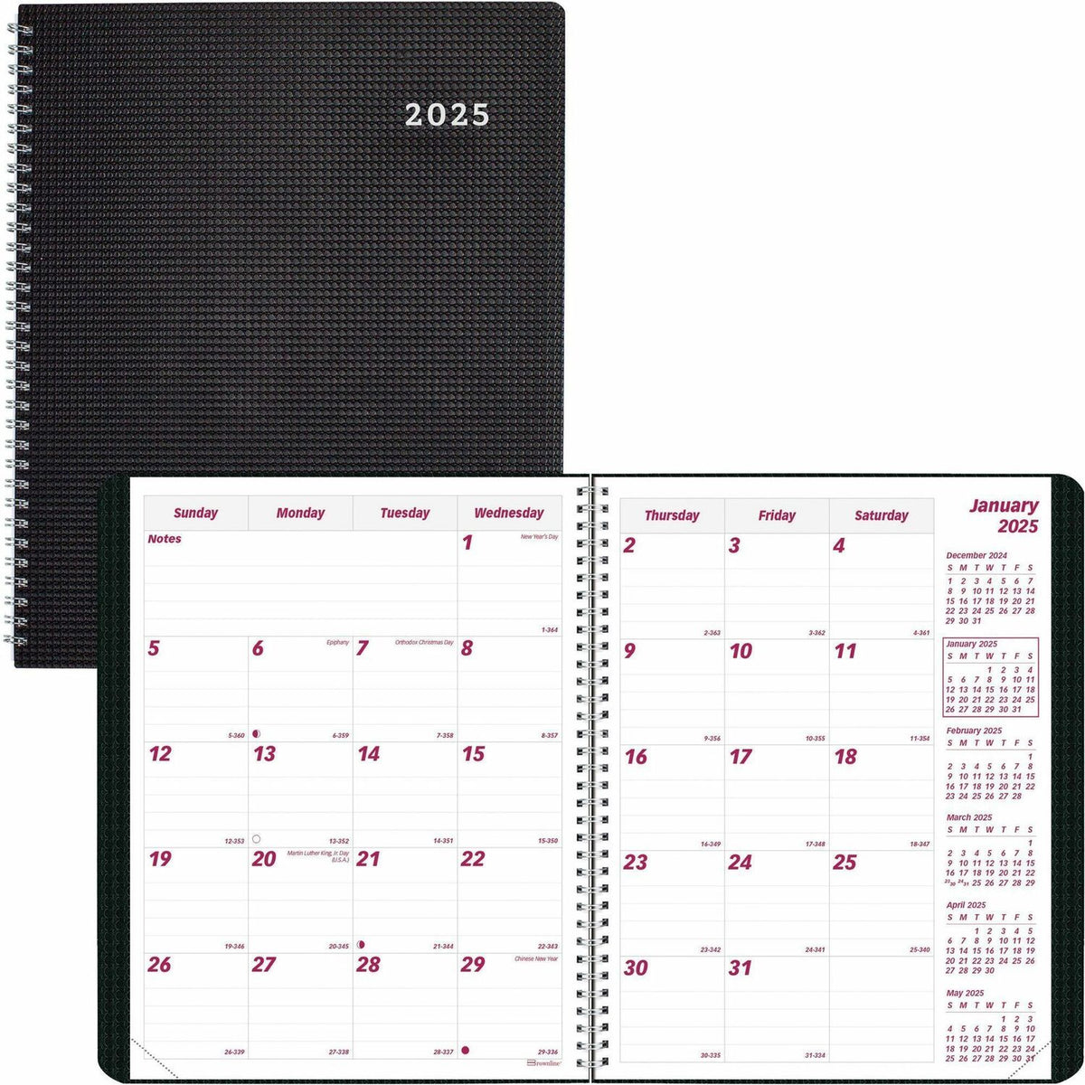 Brownline Monthly Planner (REDCB1200VBLK)