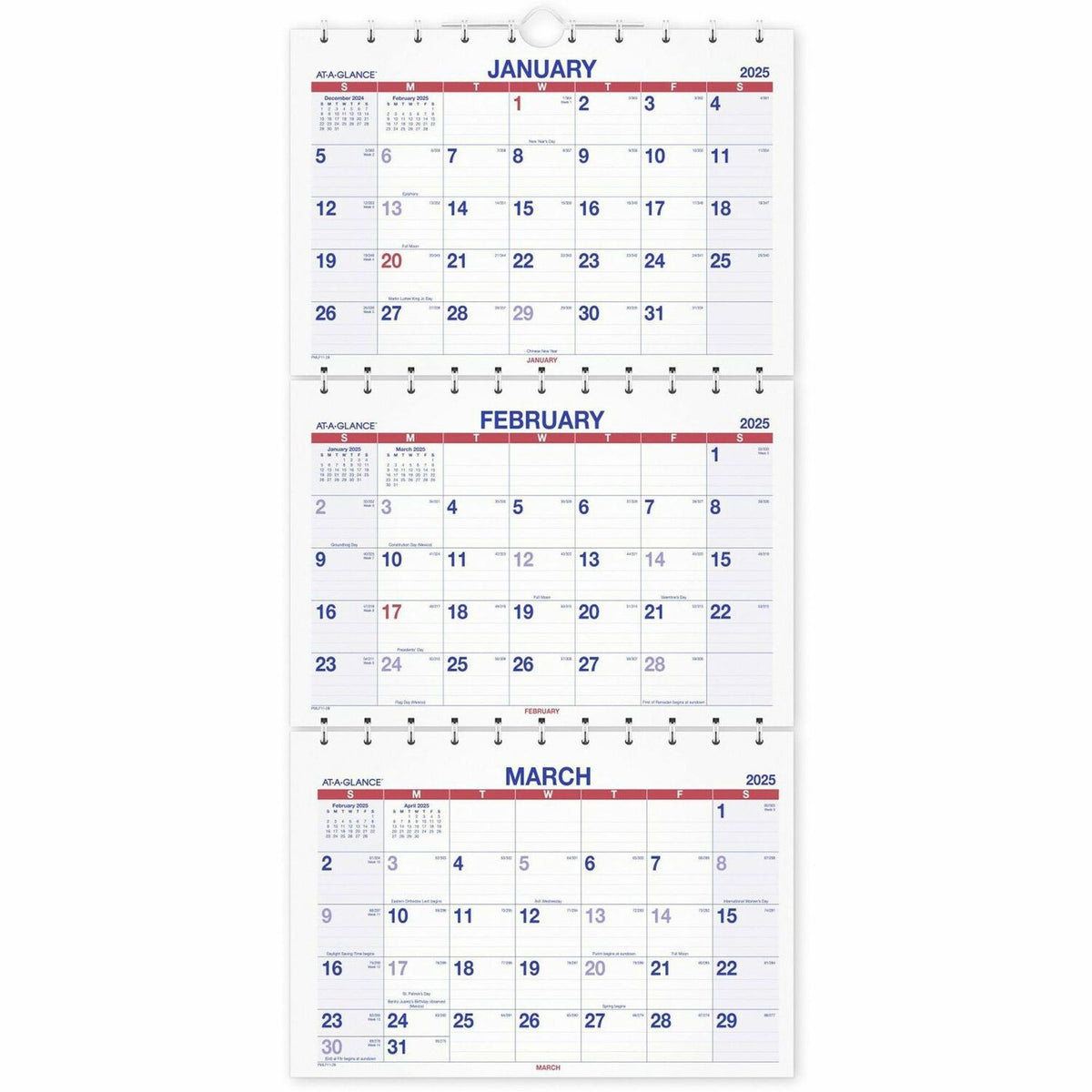 AT-A-GLANCE Move-A-Page 3-Month Wall Calendar (AAGPMLF1128)