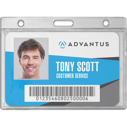 Advantus Frosted Horizontal Rigid ID Holder (AVT76075)
