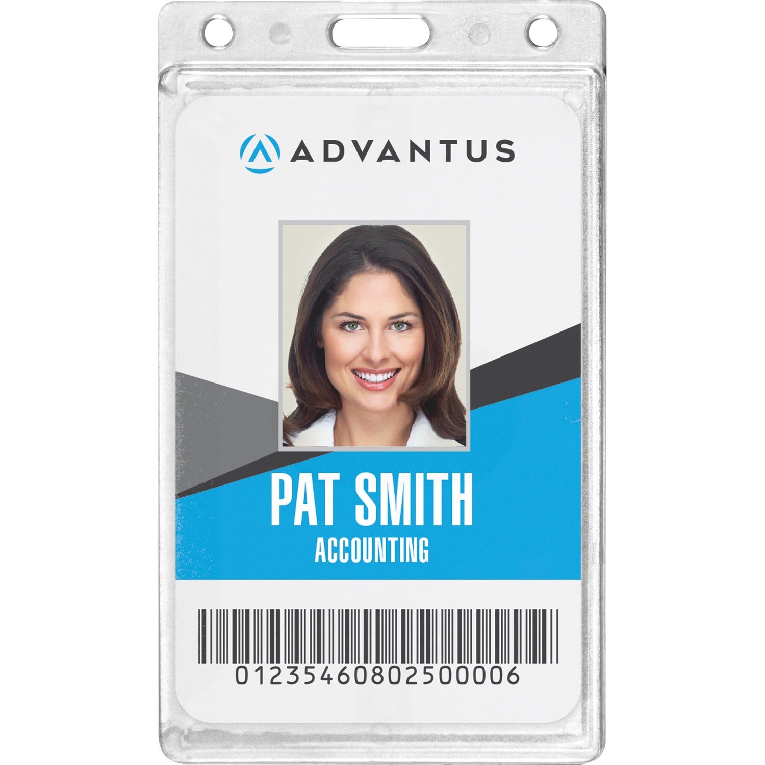 Advantus Frosted Vertical Rigid ID Holder (AVT76076)