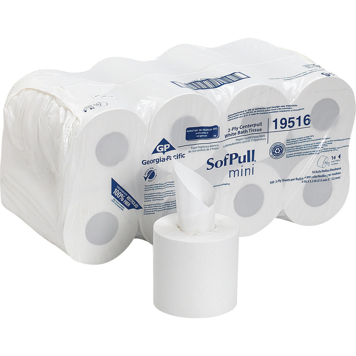 SofPull Centerpull Mini Toilet Paper (GPC19516)