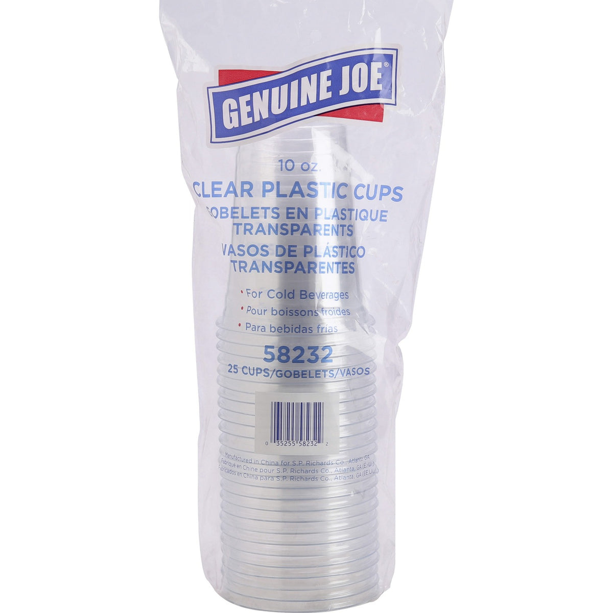 Genuine Joe 10 oz Clear Plastic Cups (GJO58232)