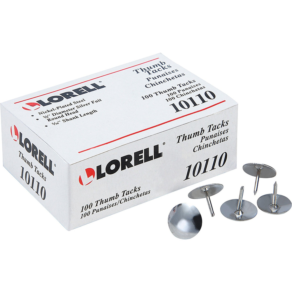 Lorell 5/16" Long Thumb Tacks (LLR10110)