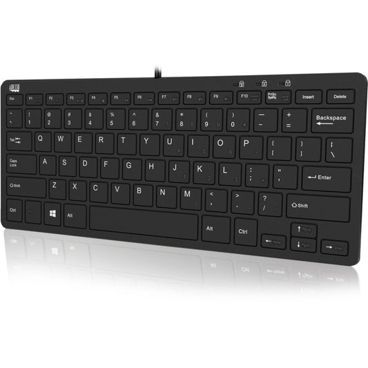 Adesso Slimtouch Mini Usb Keyboard W/ 2 Usb Hub (AKB510HB)