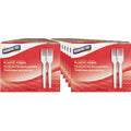 Genuine Joe Heavyweight White Plastic Forks (GJO0010430CT)