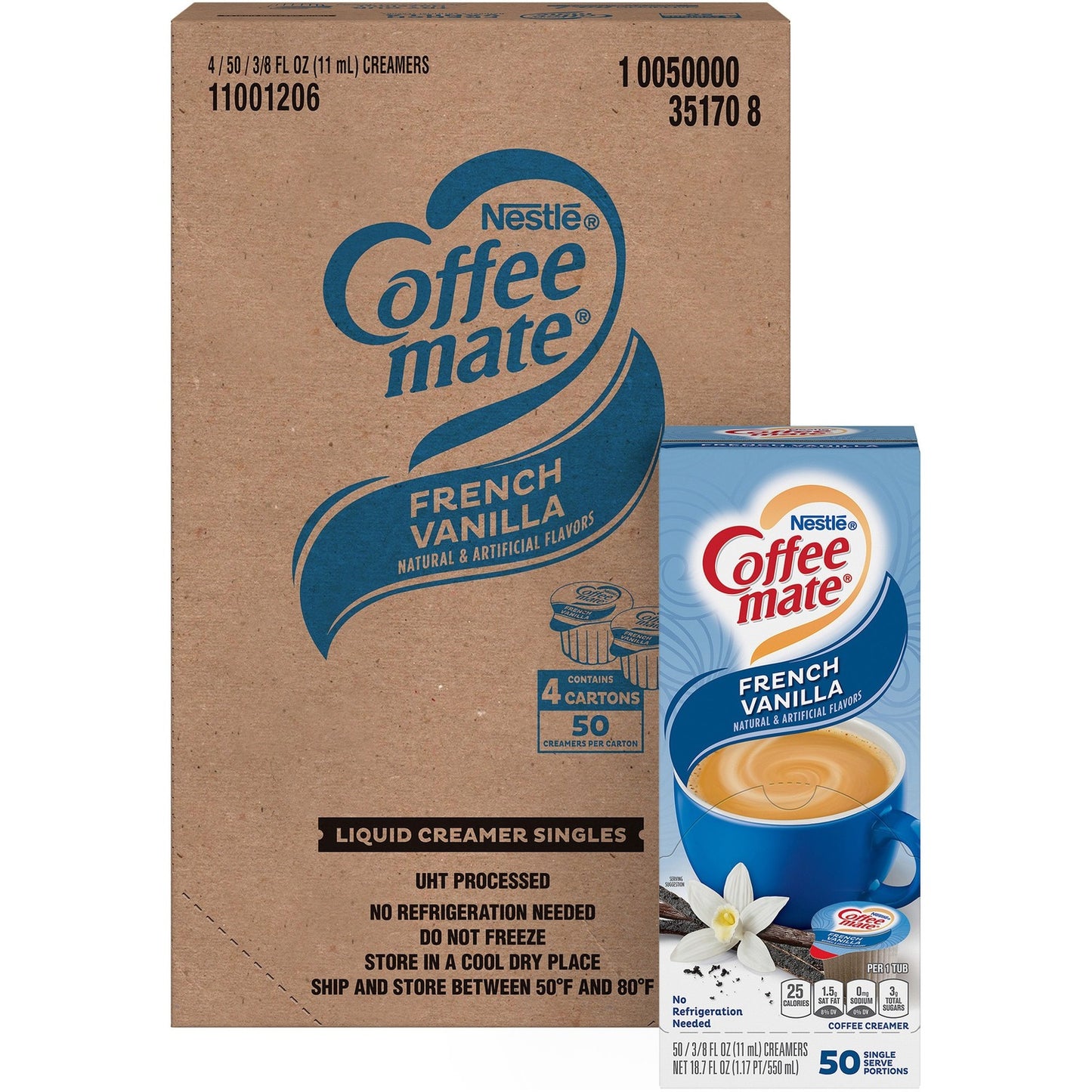 Coffee-mate Coffee-mate French Vanilla Liquid Creamer Singles - Gluten-Free (NES35170CT)