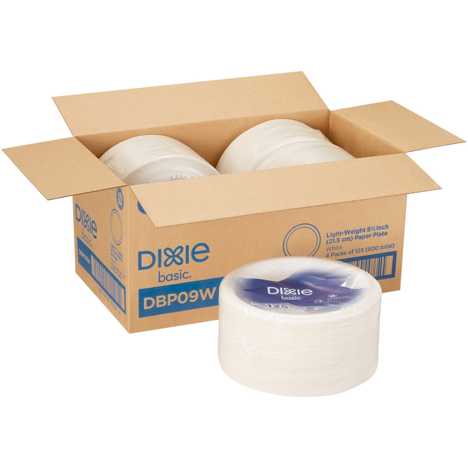 Dixie Basic 8-1/2" Lightweight Paper Plates by GP Pro (DXEDBP09WCT)