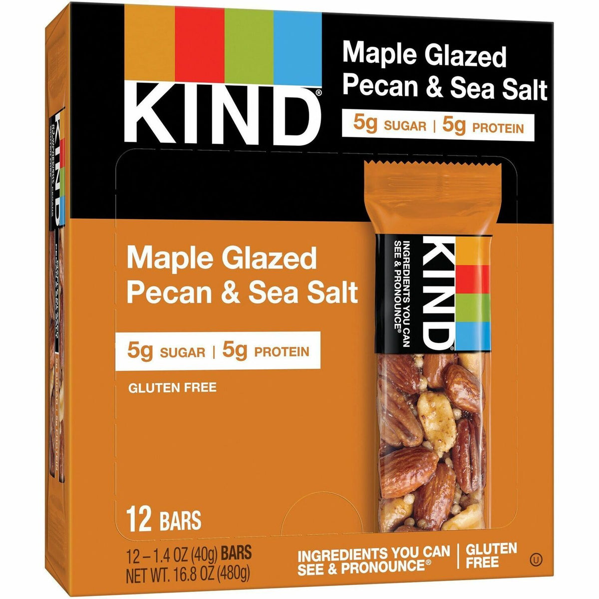KIND Maple Glazed Pecan & Sea Salt Nut Bars (KND17930)