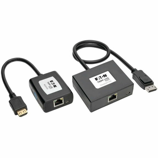 Eaton Tripp Lite Series DisplayPort to HDMI over Cat5/6 Active Extender Kit, Pigtail Transmitter/Receiver for Video/Audio, 150 ft. (45 m), TAA (B1501A1HDMI)
