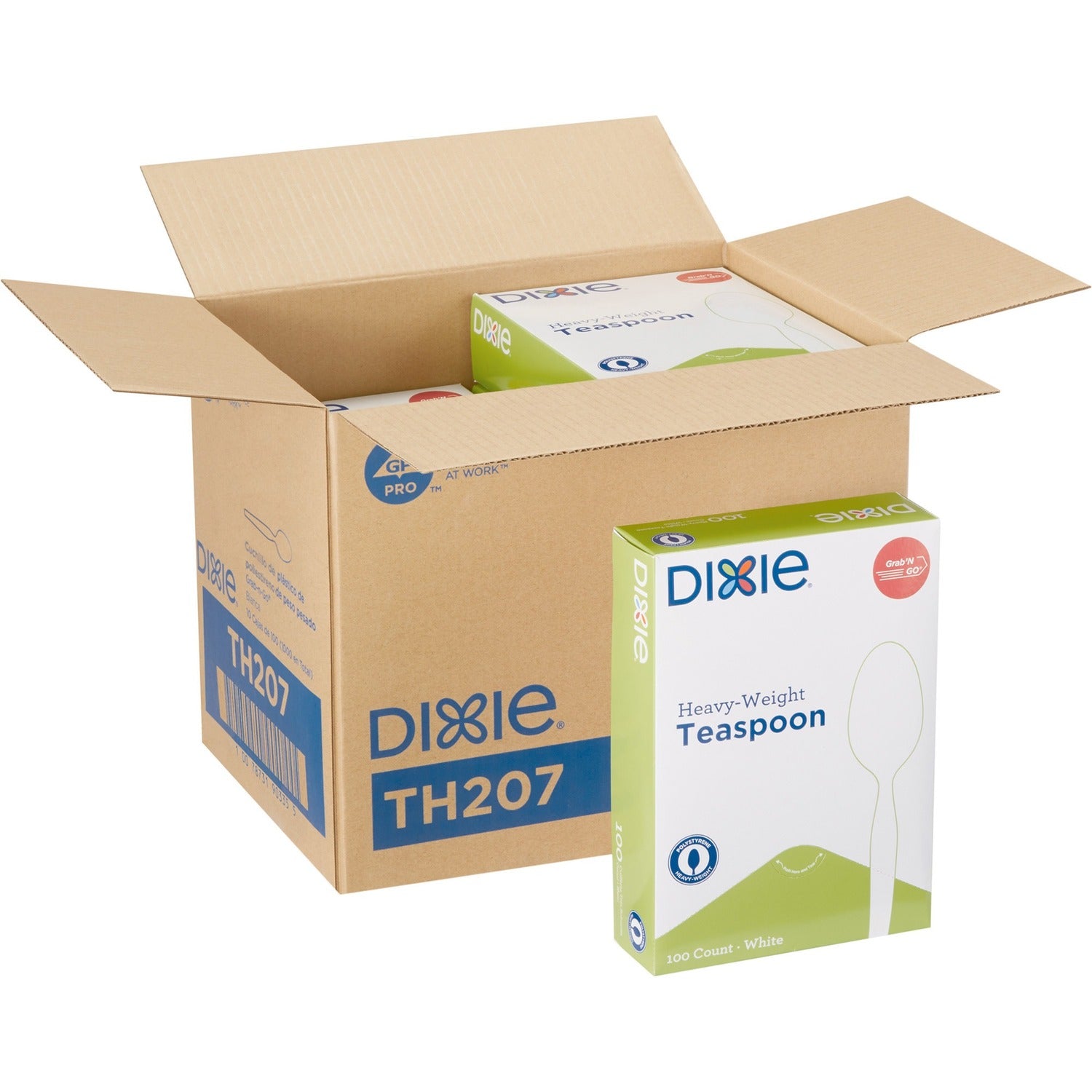 Dixie Heavyweight Disposable Teaspoons Grab-N-Go by GP Pro (DXETH207CT)