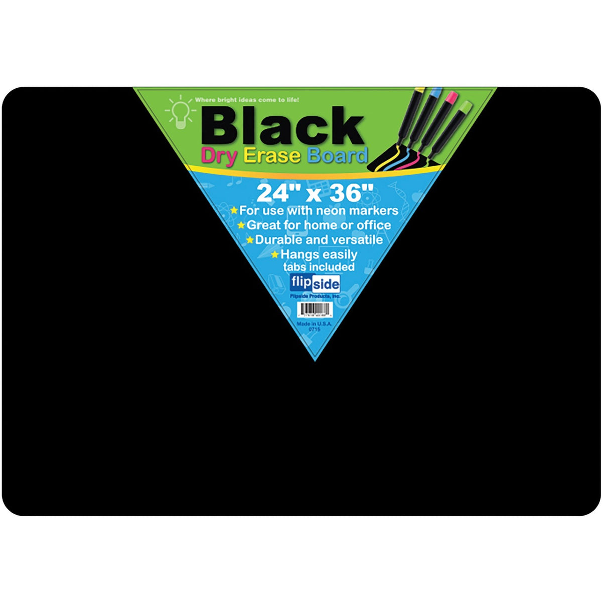 Flipside Black Dry Erase Board (FLP40088)