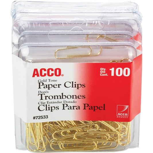 ACCO Gold Tone Paper Clips (ACC72554)