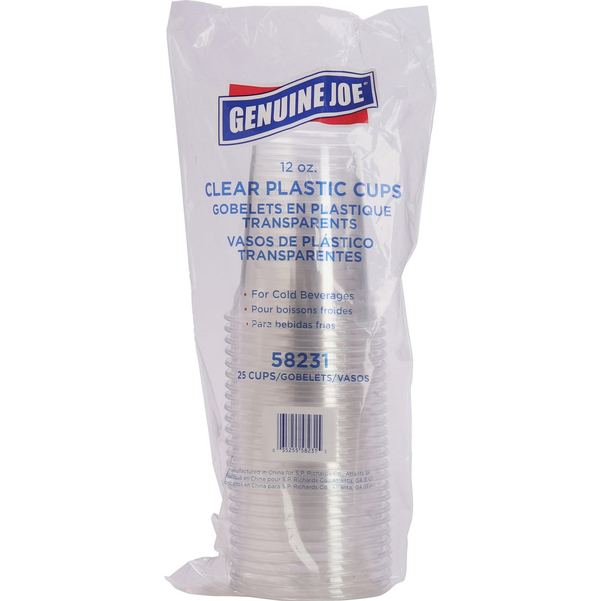 Genuine Joe 12 oz Clear Plastic Cups (GJO58231CT)