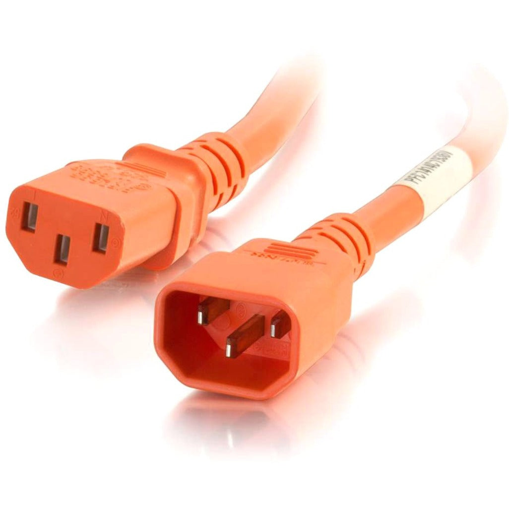 C2G 2ft C14 To C13 18/3 Sjt Orange (17482)
