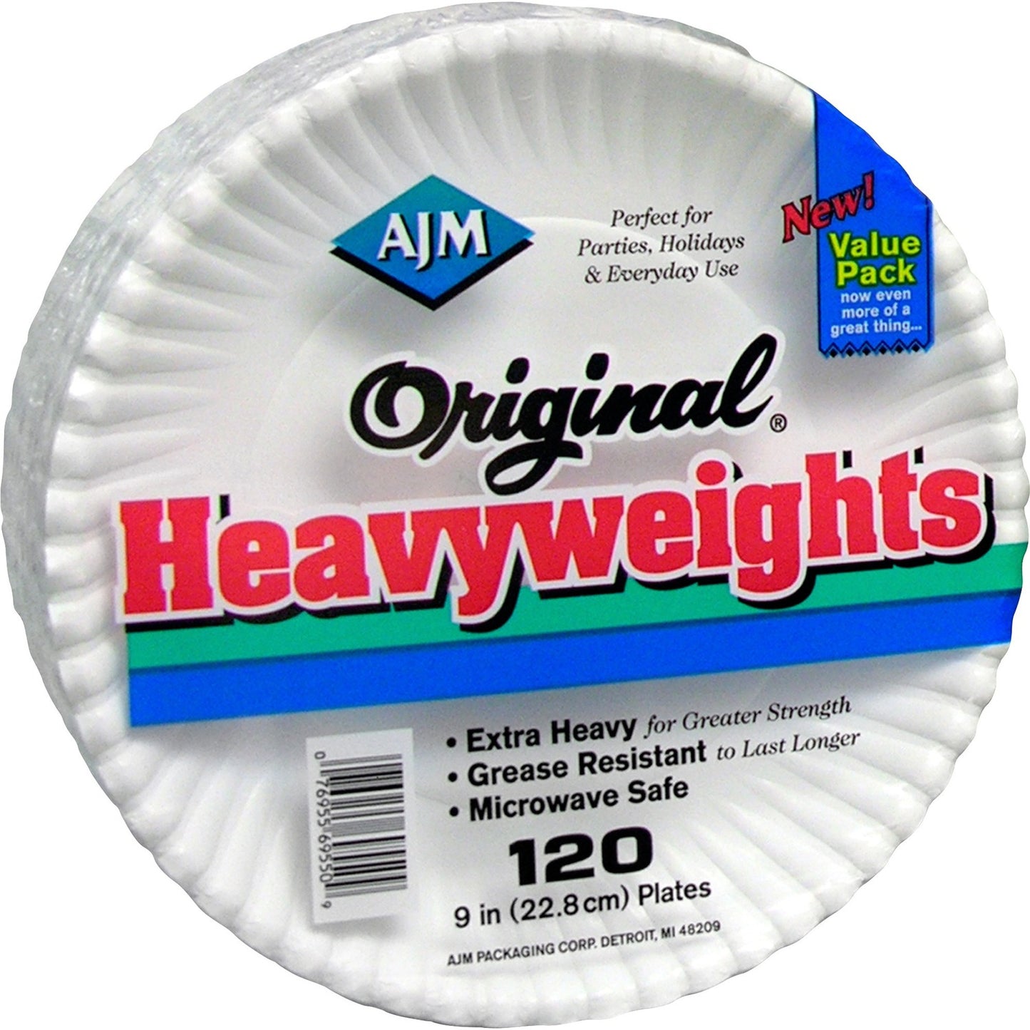 AJM Packaging Packaging Packaging AJM Packaging Packaging 9" Original Heavyweight Plates (AJMOH9AJBXWH)