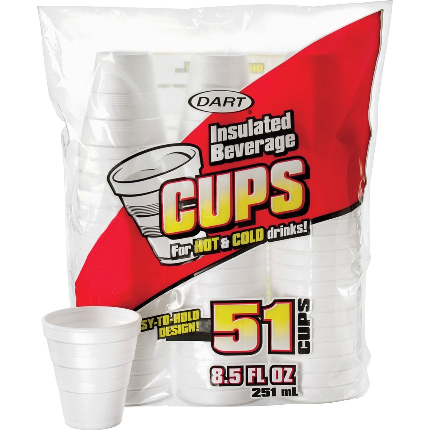 Dart 8.5 oz Insulated Beverage Cups (DCC8RP51)
