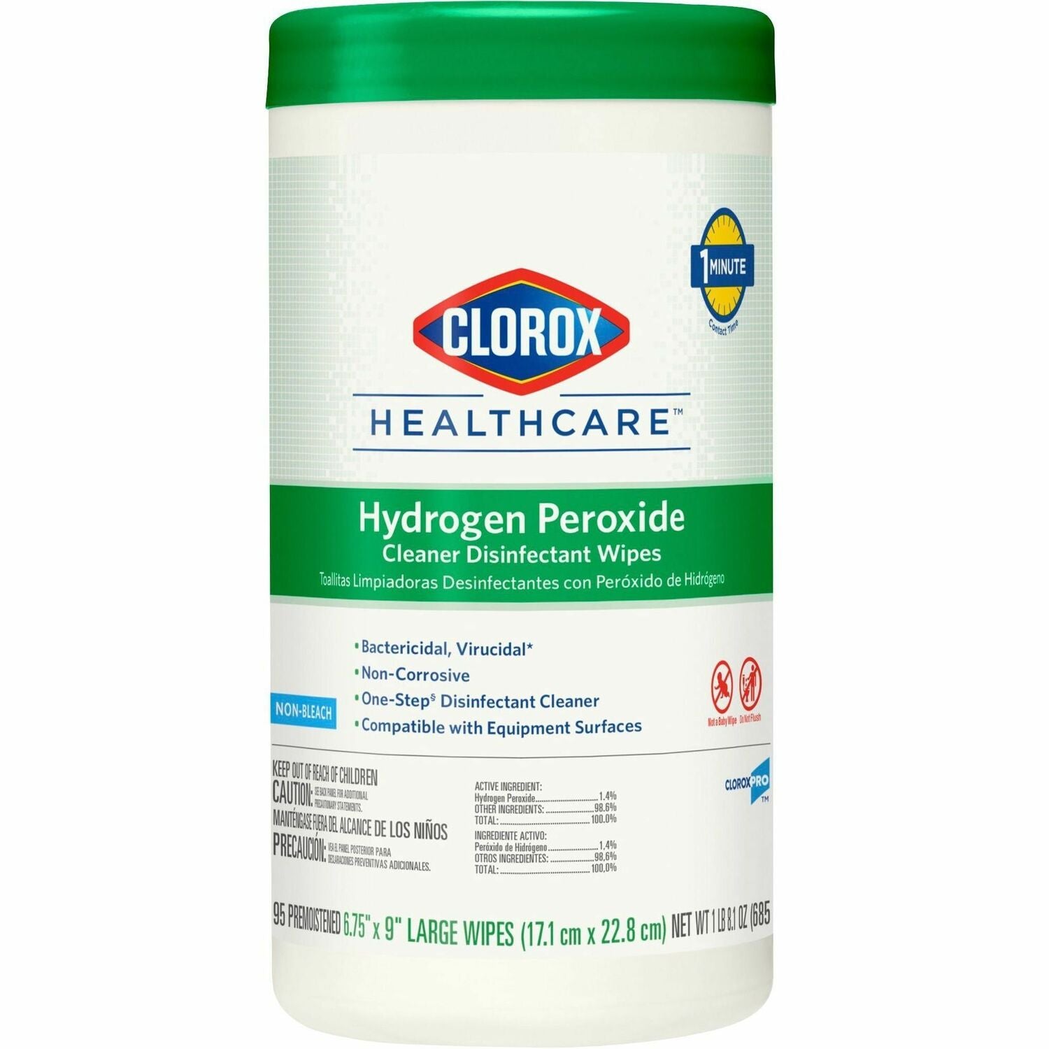 Clorox Healthcare Hydrogen Peroxide Cleaner Disinfectant Wipes (CLO30824)