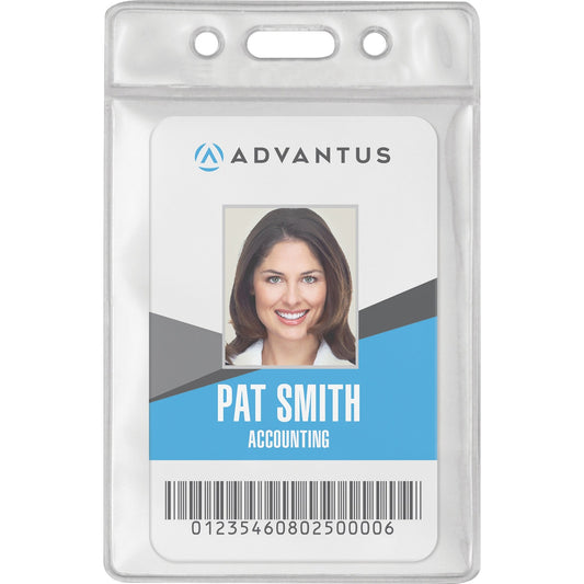 Advantus Vinyl ID Badge Holders (AVT75684)