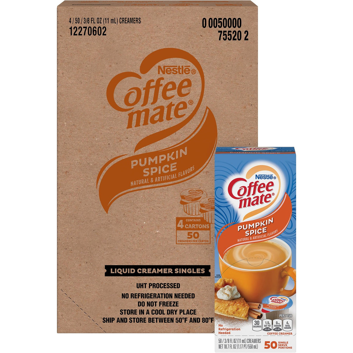 Coffee-mate Coffee-mate Pumpkin Spice Flavored Liquid Creamer Singles (NES75520CT)