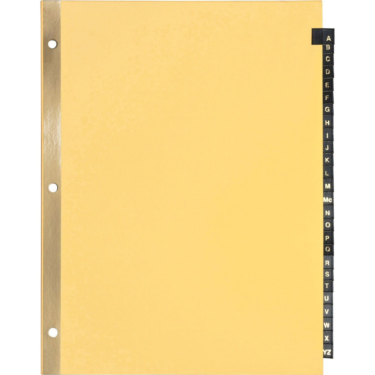 Business Source A-Z Black Leather Tab Index Dividers (BSN01181)