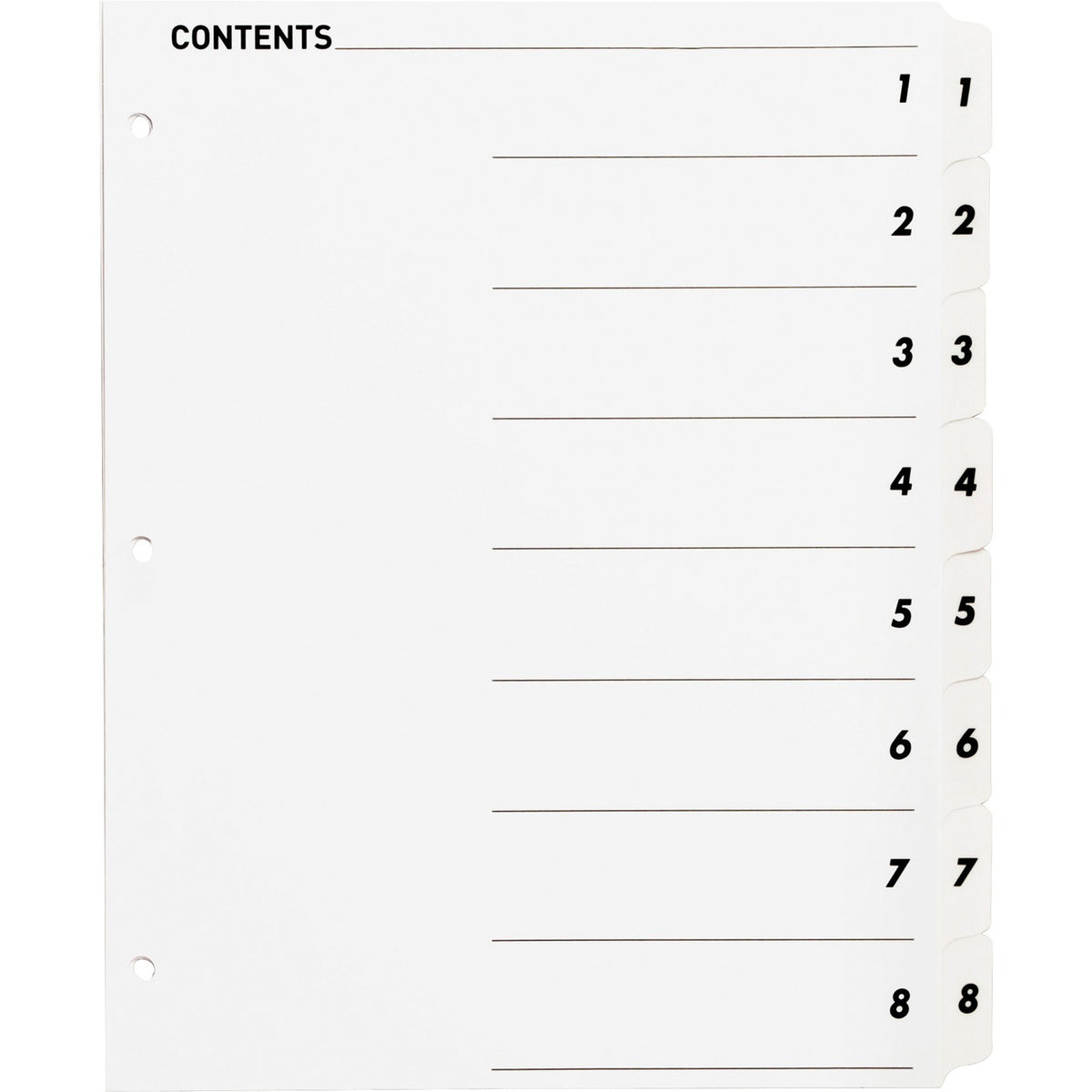 Business Source Table of Content Quick Index Dividers (BSN05853)