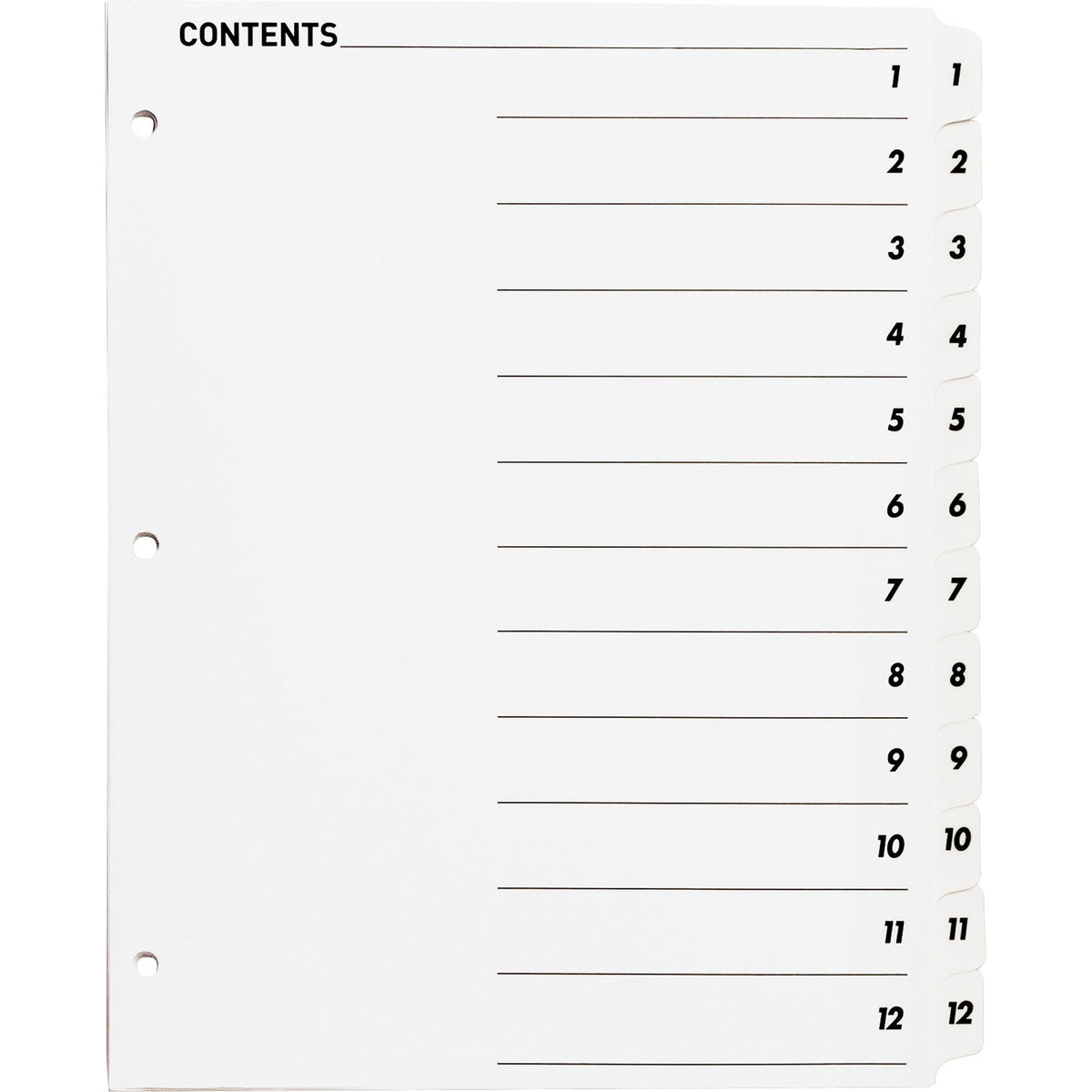 Business Source Table of Content Quick Index Dividers (BSN05855)