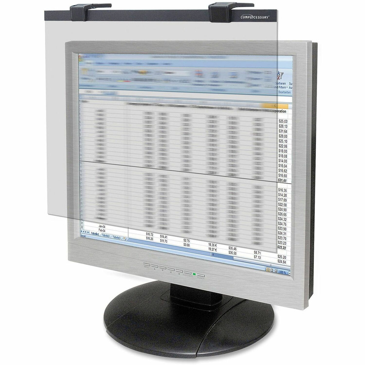 Business Source 19"-20" LCD Privacy/Antiglare Filter Black (BSN20510)